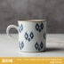 Cốc làm bằng tay màu xanh và trắng cốc Vẽ tay sáng tạo cốc uống cà phê cốc cà phê cốc cốc đôi trên văn phòng - Tách Tách