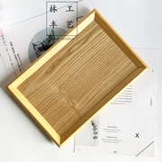 Nhật Bản hình chữ nhật khay đơn giản rắn gỗ phẳng tấm tráng miệng trái cây khay trà nhà hàng bên đĩa gỗ - Tấm