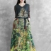 Tây Phong ban đầu của phụ nữ có gai may váy lụa 21 mùa xuân và mùa hè mát mẻ Tiểu thuyết Xiaoqing váy dài để giảm tuổi và giảm béo - Váy dài Váy dài