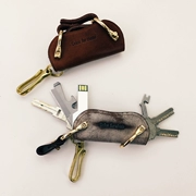 Thú vị độc đáo thủ công retro thắt lưng da túi chìa khóa đơn giản thực tế da sáng tạo đa chức năng thiết bị lưu trữ chìa khóa