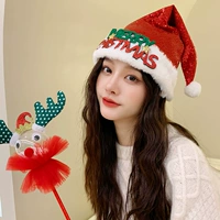 Рождественская шапка, красная игрушка, аксессуар для волос для взрослых, детское украшение, коллекция 2023