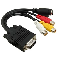 Бесплатная доставка компьютерная линия видеоролика VGA в AV/S-концевой линии Audio TV Line Av AV
