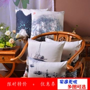 Trung Quốc mực phong cảnh sơn gối đệm sofa đệm phong cách Trung Quốc mới theo phong cách Trung Hoa phòng khách gối bìa mà không lõi - Trở lại đệm / Bolsters