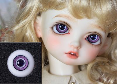 taobao agent [YH] New BJD Boutique Glass Eye Bead/D16 Purple Red 14mm16mm18mm with small iris