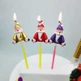 Санта -Клаус Свеча Рождественское украшение красное фиолетовое золотое творческое отец -в -чертов