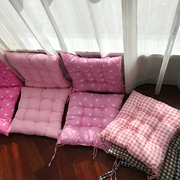 Nhật mềm điểm sóng hồng Meng cô gái sinh viên ký túc xá kẻ sọc đệm ghế văn phòng đệm pad mùa đông dày - Ghế đệm / đệm Sofa