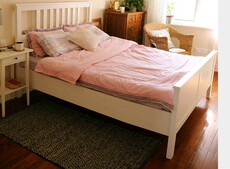 Кровать из массива дерева 宜家床代购双人1.8实木汉尼斯 床架