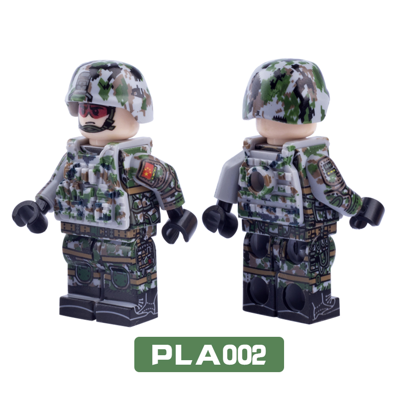 PLA002MOC Compatible with LEGO military Man Chindia  border Commandos China liberation army India rank-and-file soldiers Building blocks Toys