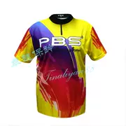 2016 mới PBS bowling chuyên nghiệp thể thao bowling áo sơ mi jersey chơi quần áo ~ đầy màu sắc vàng