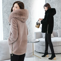 Cừu xén lông nữ mới 2018 Hàn Quốc phiên bản của đoạn ngắn fox fur collar trùm đầu lông một Haining áo khoác lông thú áo lông nữ