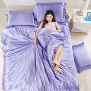 Mùa hè mùa mát mẻ băng lụa quilt cover sinh viên duy nhất ký túc xá phòng ngủ ngày lụa quilt cover đôi rắn màu khỏa thân sản phẩm giường