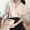 Mùa hè mới của Hàn Quốc phiên bản của chic ngọt ngào và mỏng nhỏ tươi phù hợp với cổ áo ngắn tay áo blouse voan áo sơ mi