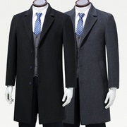 Cao cấp kinh doanh bình thường cashmere áo khoác áo gió nam người Anh dài phù hợp với cổ áo người đàn ông áo len cha