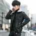 Áo khoác da nam mùa đông cộng với nhung dày ấm áp phiên bản Hàn Quốc của xu hướng slim 2018 mới đẹp trai áo khoác da lông Quần áo lông thú