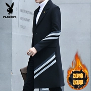 Playboy mùa thu và xu hướng áo len nam dài phần phiên bản Hàn Quốc của chiếc áo khoác Nizi tự dày áo gió