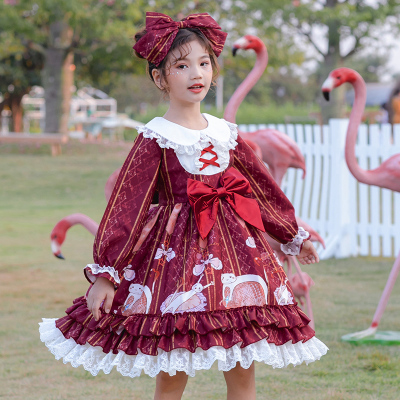 taobao agent Children's small princess costume, Lolita style, long sleeve