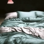 Màu rắn 80 hai mặt Tencel bốn mảnh quilt cover 1.8 2.0 m bộ đồ giường đôi mùa hè băng lụa sheets chăn ra gối nệm