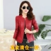 Da mùa xuân và mùa thu mới Haining da phụ nữ ngắn Hàn Quốc phiên bản của slim slimming jacket của phụ nữ cổ áo lớn kích thước áo khoác da áo da trắng Quần áo da