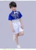 Ngày mới của trẻ em Trang phục biểu diễn của trẻ nhỏ Ngôi sao khiêu vũ Trang phục cô gái công chúa Váy màu xanh Puff Váy trang phục biểu diễn - Trang phục Trang phục