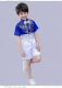 Ngày mới của trẻ em Trang phục biểu diễn của trẻ nhỏ Ngôi sao khiêu vũ Trang phục cô gái công chúa Váy màu xanh Puff Váy trang phục biểu diễn - Trang phục