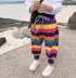 Quần bé trai và quần cotton cầu vồng 2019 mùa thu mới cho bé Hàn Quốc bé thường mặc quần quần harem quần thủy triều - Quần Quần