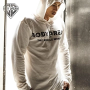 BodyDream thể thao và giải trí áo len nam thể hình thể dục dài tay trùm đầu hoodie chạy phù hợp với đào tạo mùa xuân thoáng khí