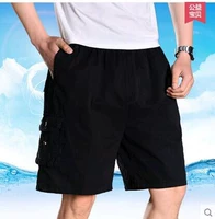 Quần short nam trung niên mùa hè Trung niên cao eo lỏng lẻo cắt quần dài cỡ lớn phần mỏng quần yếm quần short thun nam
