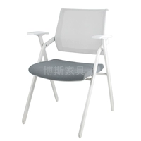 Высоко -кладовой белый плюс серый одиночный стул (настройка губки