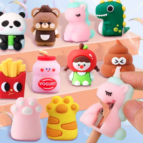 Мультяшная портативная точилка для карандашей для раннего возраста