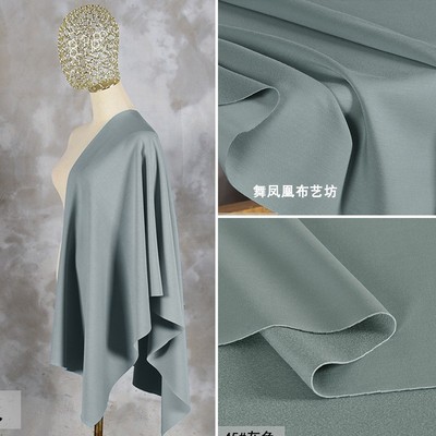 taobao agent Blue -gray light and light -thin polyester cotton air -level material soft elastic space cotton women's knitted designer cloth