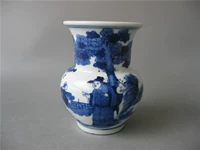 Цинмин Керамическая фарфоровая сине -белая фигура старая мрака, маленькая карликовая ручка, маленькая водяная ручка, пера для пера, тикающая ваза, тикающая ваза, тикающая ваза