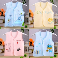 Bé vest phần mỏng trẻ sơ sinh sơ sinh mùa xuân và mùa thu vest ấm vest bé trai bé cotton vest mùa hè mẫu áo len gile trẻ em 