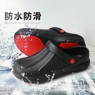 Giày đầu bếp chống trượt chống thấm nước và chống dầu dép nhà bếp căng tin nhẹ và thoáng khí giày làm việc nhà bếp phía sau giày chống trượt giày phẫu thuật dép bếp