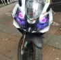 Xe mô tô xenon Piaggio Apulia GPR125-2 đèn pha đôi thấu kính lắp ráp mắt thiên thần đèn pha xe máy honda