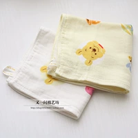 Японский марлевый детский шарф, носовой платок, ремешок, с медвежатами