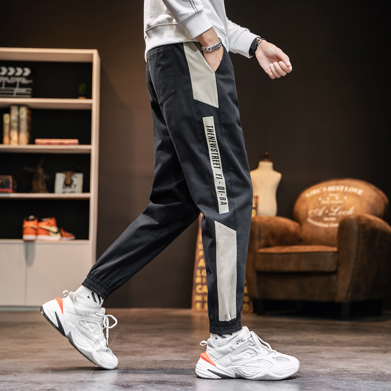 Teenagers 12 autumn 13 pure cotton casual pants 14 junior high school students 15 year old boys and big boys fashionable sports pants