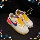 Адаптированные AF1 ВВС № 1 Мужские и женские спортивные повседневные туфли CI0919-105 Желто-синий раствор Желтый и синий