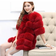 Phiên bản Hàn Quốc của phụ nữ mới mùa thu và áo khoác lông mùa đông giả lông cáo đoạn ngắn đoạn dài áo vest lông phụ nữ - Faux Fur
