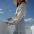 Mát tự chế shiny cardigan kem chống nắng áo sơ mi nữ mùa hè 2018 đèn lồng mới dài tay khăn choàng Mỏng đầu mùa thu áo ngắn áo phao nữ dáng ngắn hàn quốc Áo khoác ngắn