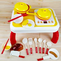 Реалистичная семейная кухня, игрушка для принцессы, комплект, стульчик для кормления, посуда, звуковые эффекты