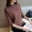 Áo len xuân hè 2018 set đồ mới của phụ nữ lỏng lẻo phiên bản Hàn Quốc của đoạn ngắn hoang dã giản dị mặc áo sơ mi đan tay dài đan