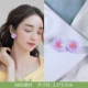 2#Большая серебряная игла «Фиолетовая ромашка»