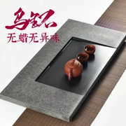 Toàn bộ mảnh tự nhiên của khay trà Wujinshi hộ gia đình lớn bằng vàng đen bàn trà đá đơn giản bộ đá đặt trà thoát nước biển - Trà sứ