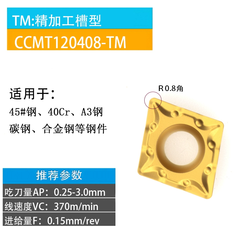 Máy Tiện CNC Lưỡi Dao CCMT120404 CCMT120408 Lỗ Bên Trong Dụng Cụ Xoay Đầu Vòng Tròn Bên Ngoài Đơn Hợp Kim Một Mặt Dụng Cụ Hạt dao khắc chữ cnc dao cầu cnc Dao CNC