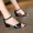 Mùa xuân 2018 mới khóa từ La Mã dày với túi nơ có gót cao gót cao gót mũi cá giản dị giày dép nữ
