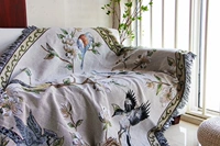 Скандинавское трикотажное хлопковое двусторонное одеяло для отдыха, диван, скандинавский стиль
