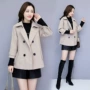 Áo khoác len nữ ngắn phần ngắn nhỏ nhắn cao cao 2019 Nizi phiên bản Hàn Quốc mới của mùa thu và mùa đông mẫu len dành cho nữ - Áo khoác ngắn áo parka nữ
