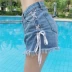 2018 mùa hè mới Hàn Quốc phiên bản của kích thước lớn 200 pound chất béo mm cao eo quần short denim phụ nữ lỏng lẻo mỏng rộng chân quần nóng Quần jean