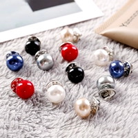 Hàn quốc hoang dã nút ngọc trai khóa chống ánh sáng cổ áo buttonigan khăn choàng pin kim nữ DIY khăn cổ áo pin brooch pin ghim băng cài áo