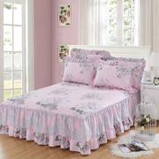 Khăn trải giường bằng vải bông đơn chiếc váy cotton dày cộng với chăn ga gối cotton 1,5m1,8 giường đôi đơn loại 1,2 - Váy Petti